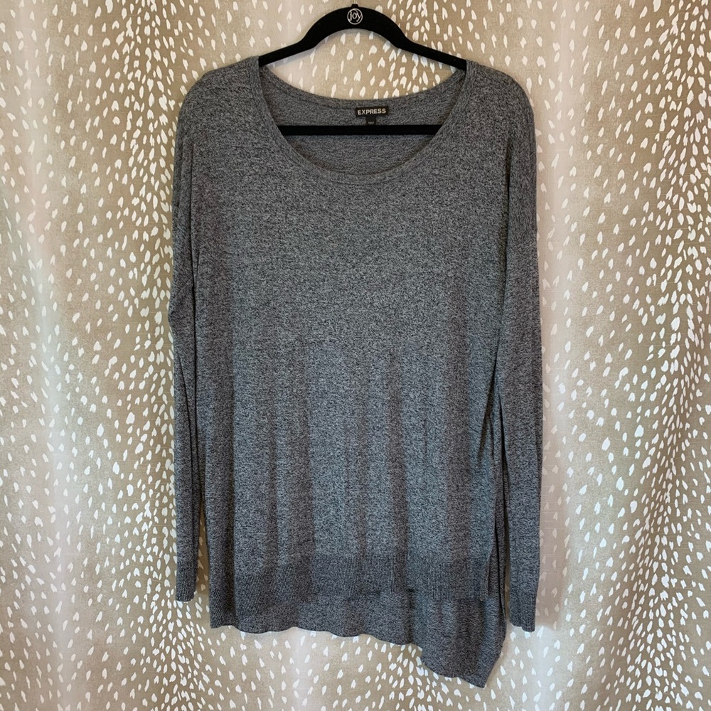 Express Lightweight Sweater with Asymmetrical Hem Size Large